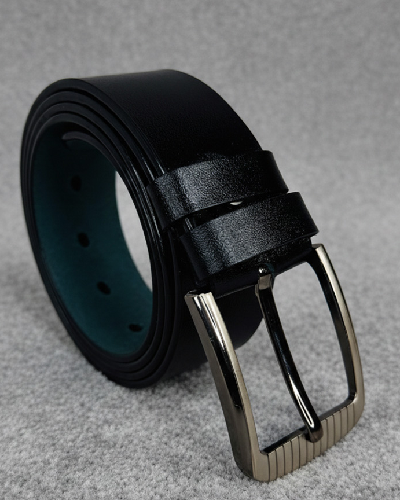 Leather Belt Plain One Part Design- Black